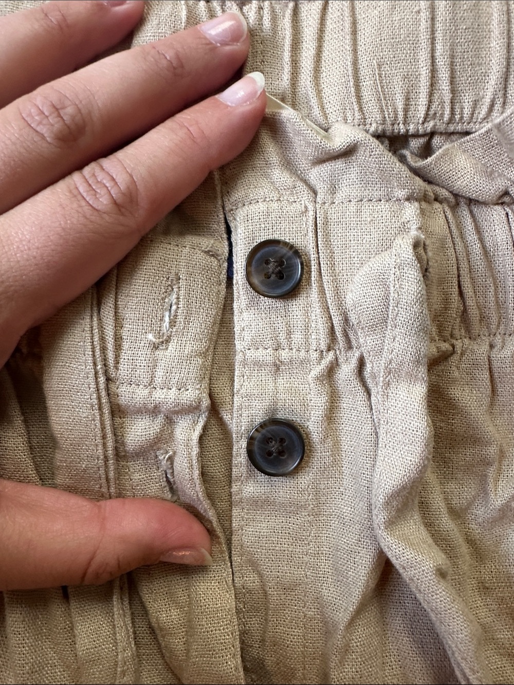Universal Thread Tan Button-Front Maxi Skirt with Ruched Waist - Picture 2 of 4